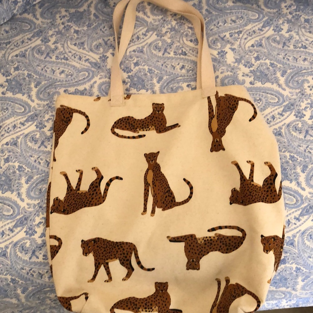 Limited Edition Old Navy Animal Print Canvas Tote